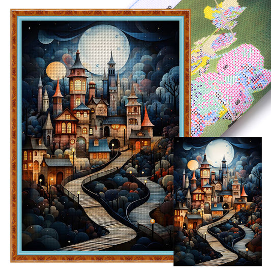 Castle - 11CT Stamped Cross Stitch 50*70CM