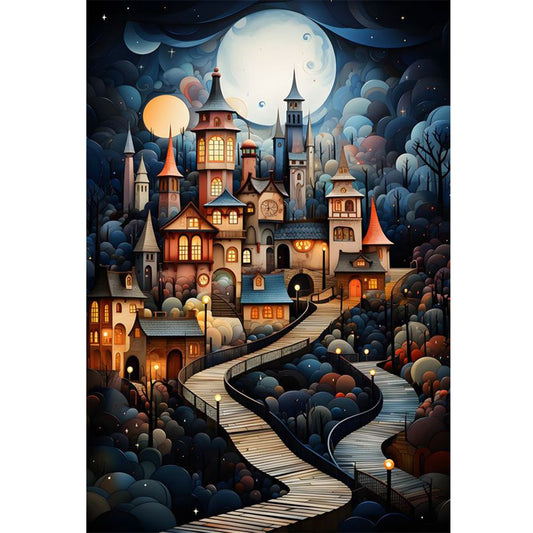 Castle - 11CT Stamped Cross Stitch 50*70CM