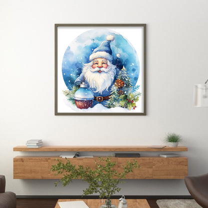 Blue Santa Claus - 11CT Stamped Cross Stitch 50*50CM