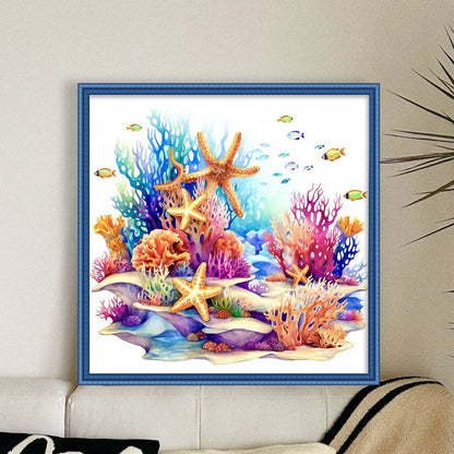 Starfish - 14CT Stamped Cross Stitch 40*40CM