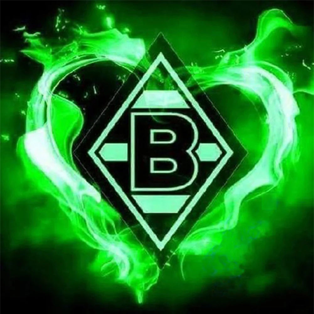 Monchengladbach Football Team Logo - 11CT Stamped Cross Stitch 40*40CM