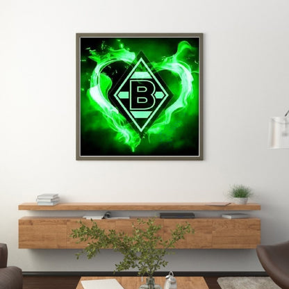 Monchengladbach Football Team Logo - 11CT Stamped Cross Stitch 40*40CM