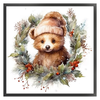 Christmas Bear - 18CT Stamped Cross Stitch 30*30CM