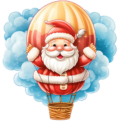 Hot Air Balloon Santa - 18CT Stamped Cross Stitch 20*20CM