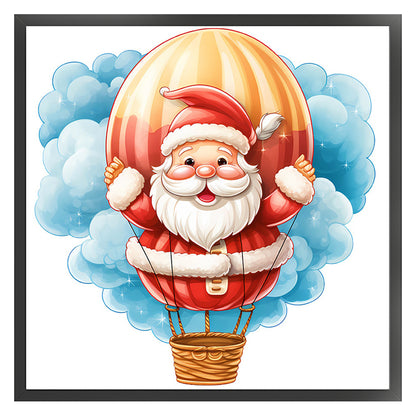 Hot Air Balloon Santa - 18CT Stamped Cross Stitch 20*20CM