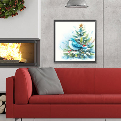 Christmas Winter Bird - Full Round Drill Diamond Painting 30*30CM