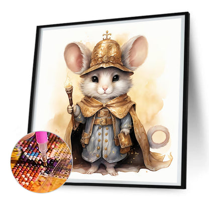 Christmas Winter Mouse - Full Round Drill Diamond Painting 30*30CM