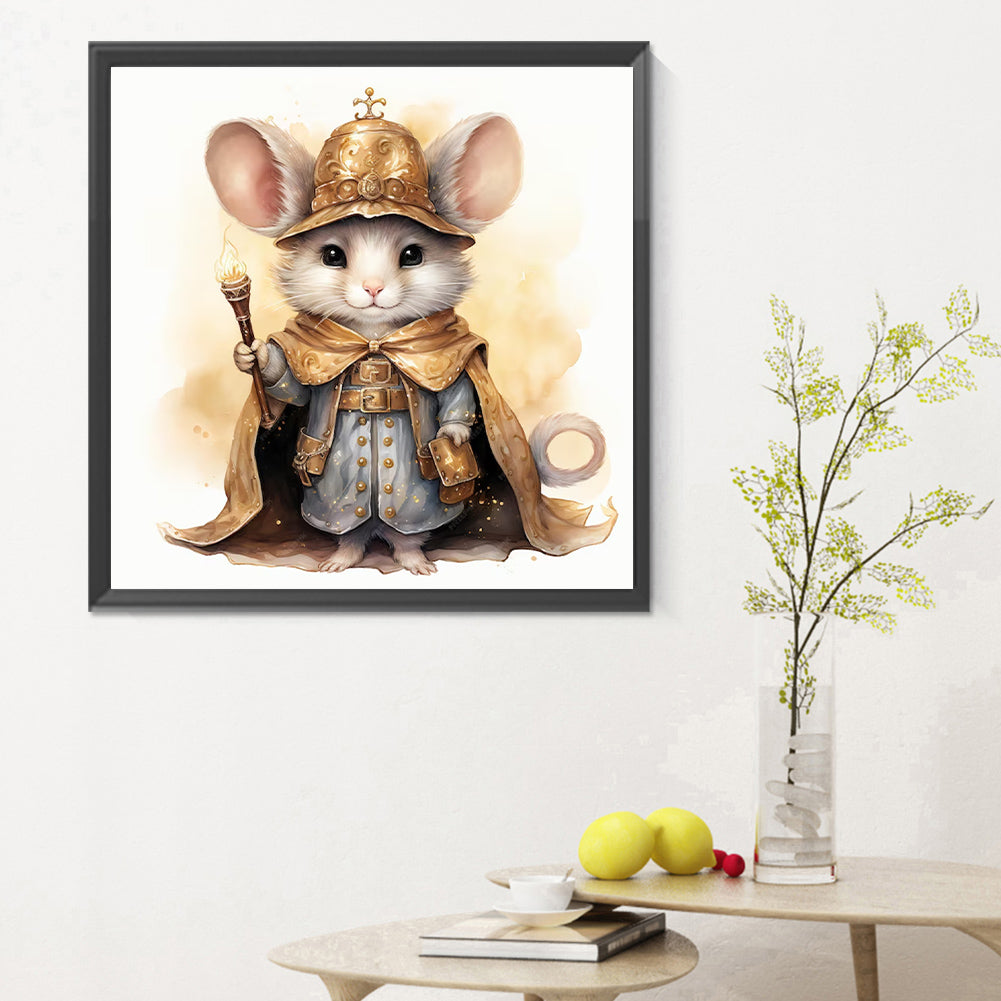 Christmas Winter Mouse - Full Round Drill Diamond Painting 30*30CM