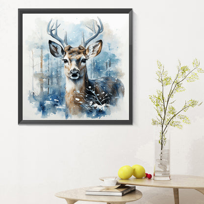 Christmas Winter Deer - Full Round Drill Diamond Painting 30*30CM