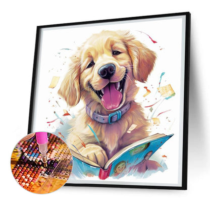 Christmas Winter Animal Dog - Full Round Drill Diamond Painting 30*30CM