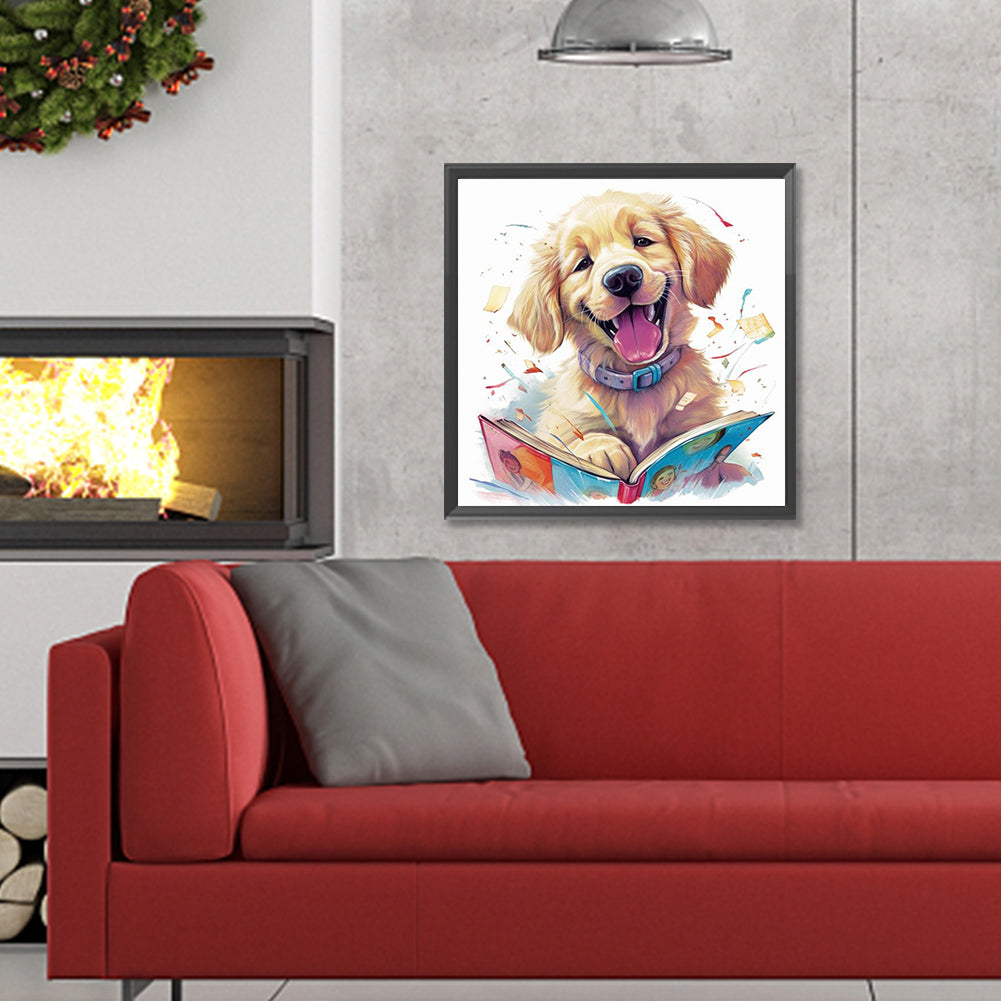 Christmas Winter Animal Dog - Full Round Drill Diamond Painting 30*30CM