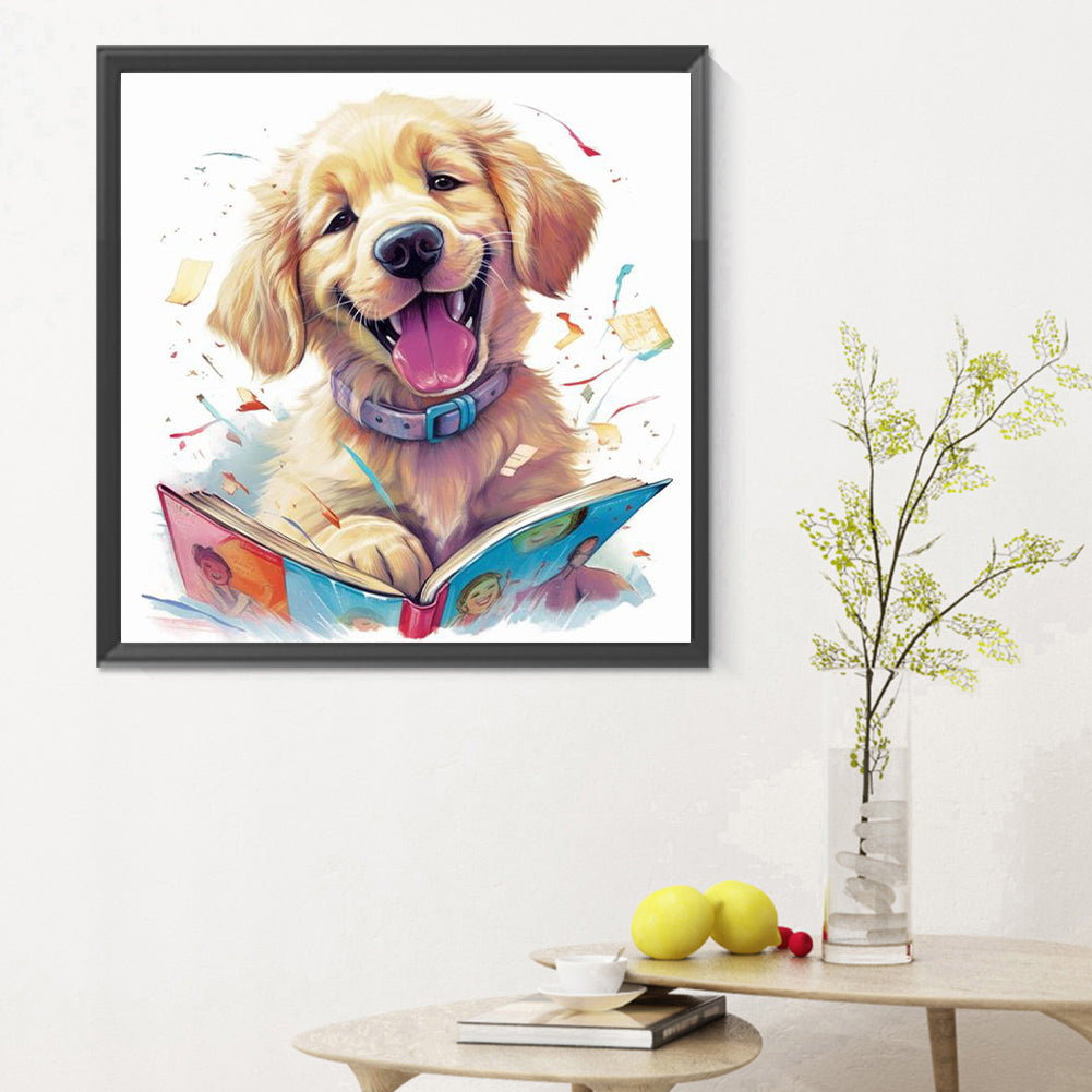 Christmas Winter Animal Dog - Full Round Drill Diamond Painting 30*30CM