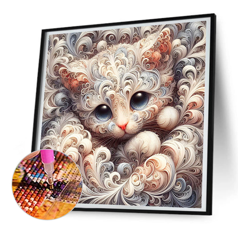 Cotton Kitten - Full Round Drill Diamond Painting 30*30CM