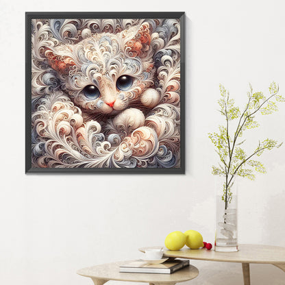 Cotton Kitten - Full Round Drill Diamond Painting 30*30CM
