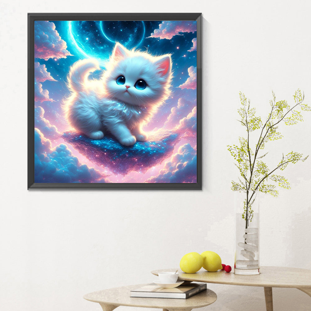 Dengtian Kitten - Full Round Drill Diamond Painting 30*30CM