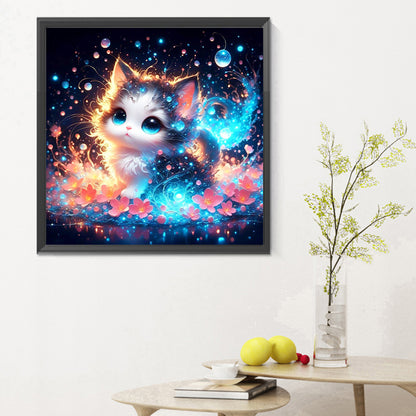 Kitten Treading Water - Full Round Drill Diamond Painting 30*30CM