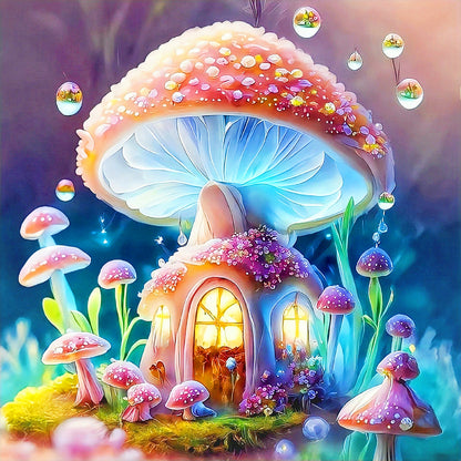 Bubble Mushroom Hut - Full Round Drill Diamond Painting 30*30CM