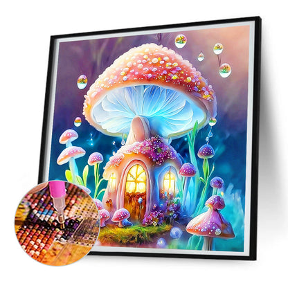 Bubble Mushroom Hut - Full Round Drill Diamond Painting 30*30CM