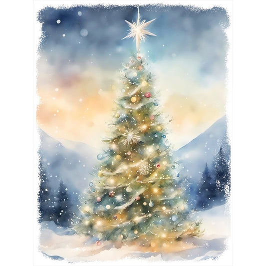 Christmas Tree - Full Round Drill Diamond Painting 30*40CM