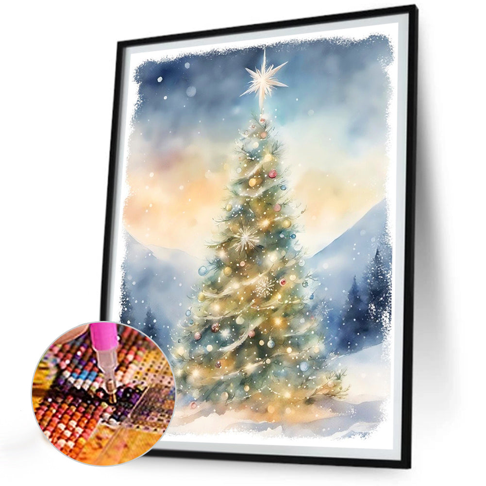 Christmas Tree - Full Round Drill Diamond Painting 30*40CM