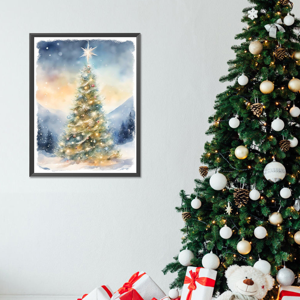 Christmas Tree - Full Round Drill Diamond Painting 30*40CM