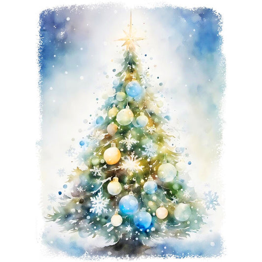 Christmas Tree - Full Round Drill Diamond Painting 30*40CM