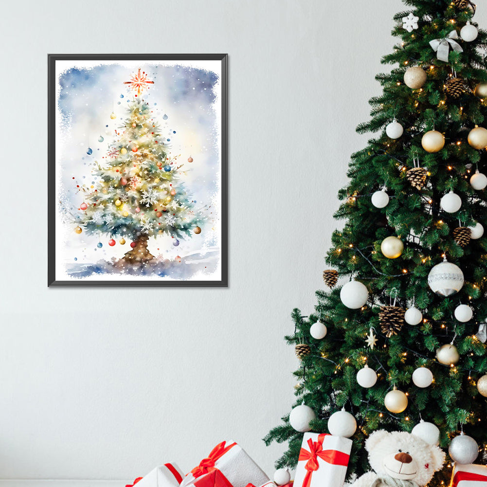 Christmas Tree - Full Round Drill Diamond Painting 30*40CM