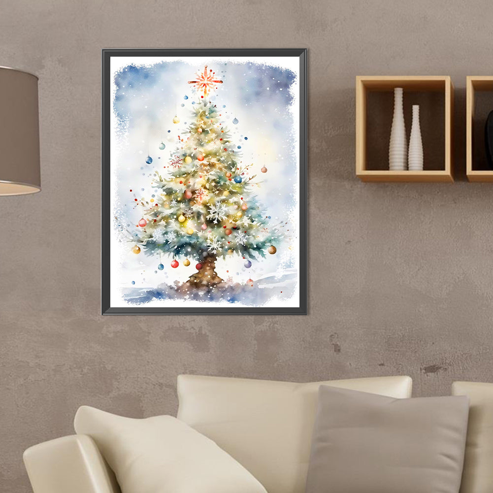 Christmas Tree - Full Round Drill Diamond Painting 30*40CM