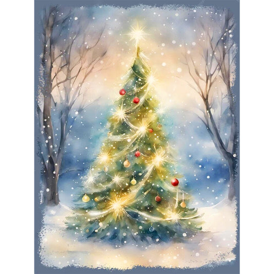 Christmas Tree - Full Round Drill Diamond Painting 30*40CM