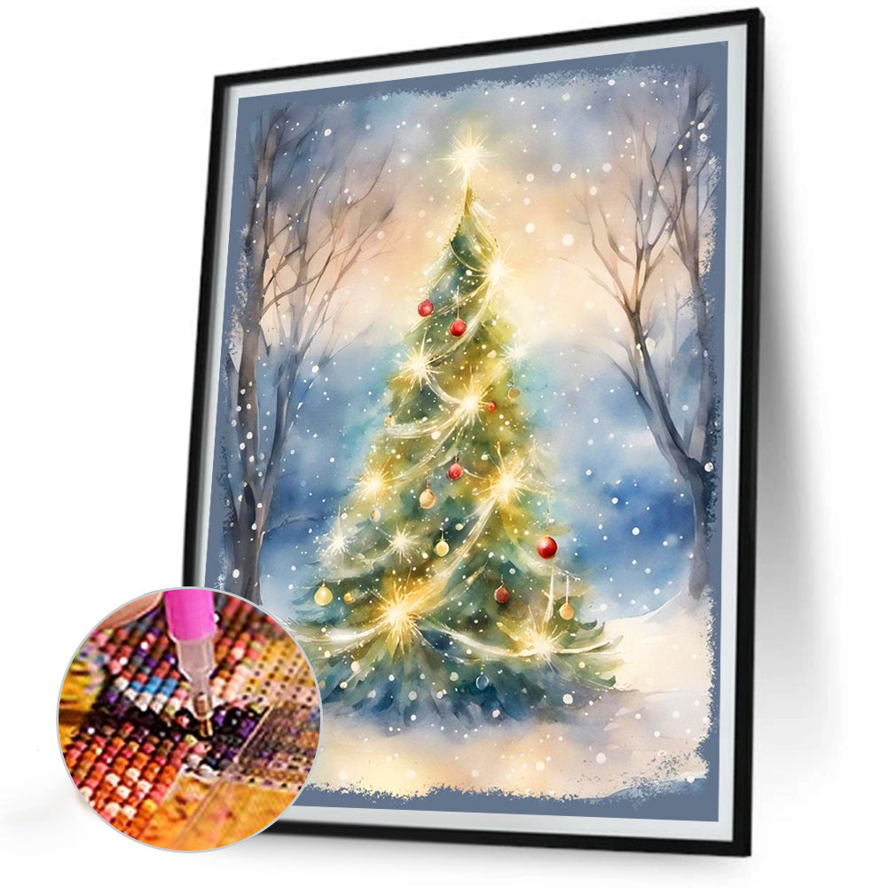 Christmas Tree - Full Round Drill Diamond Painting 30*40CM