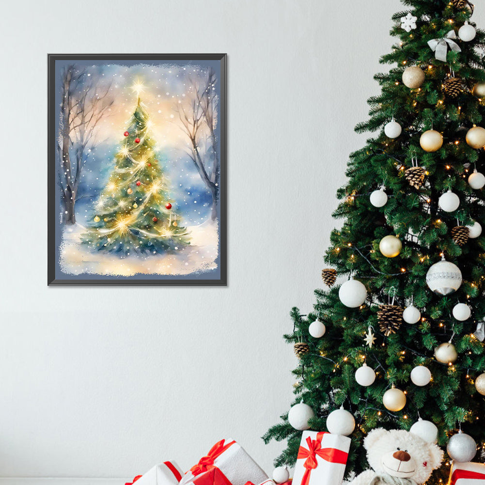 Christmas Tree - Full Round Drill Diamond Painting 30*40CM