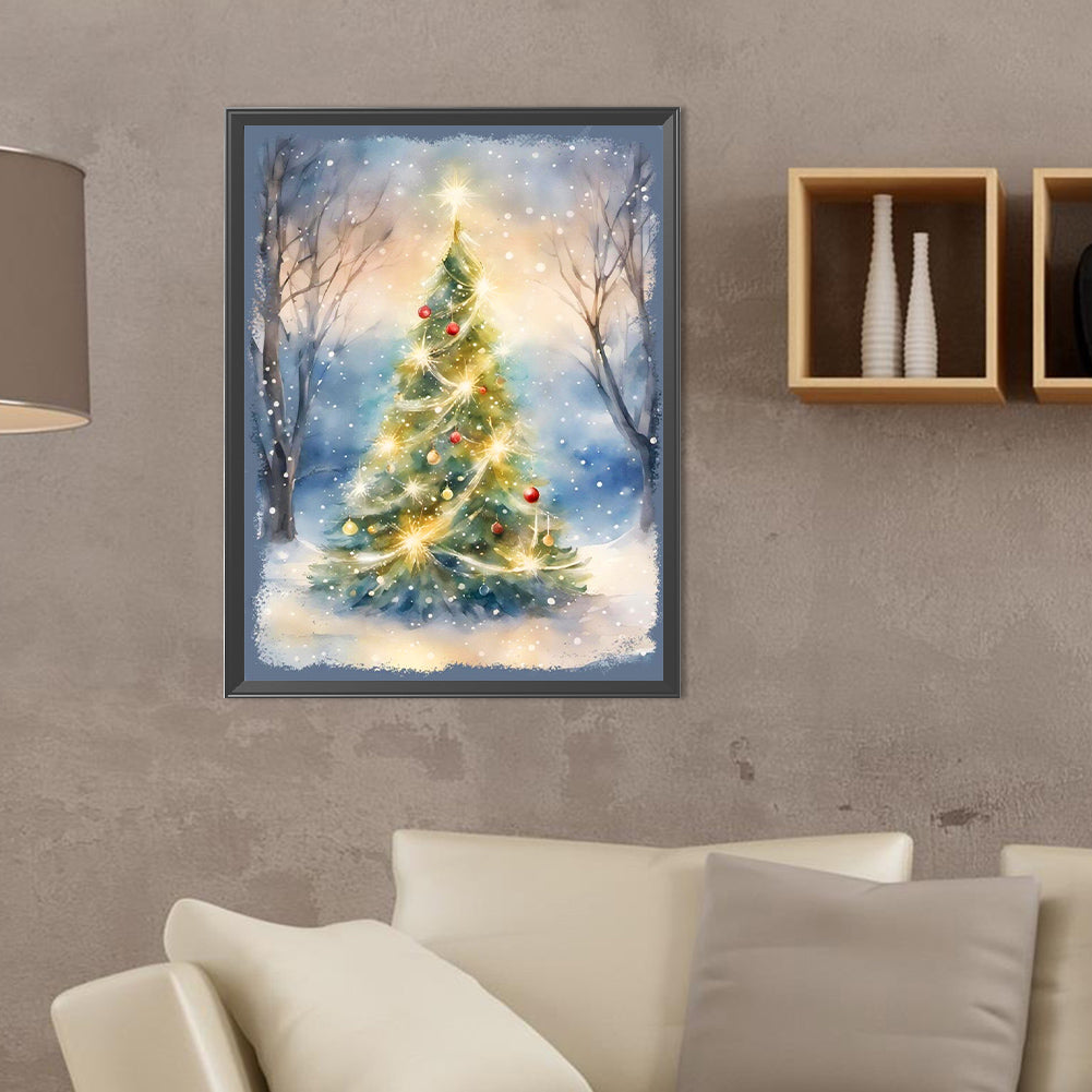 Christmas Tree - Full Round Drill Diamond Painting 30*40CM