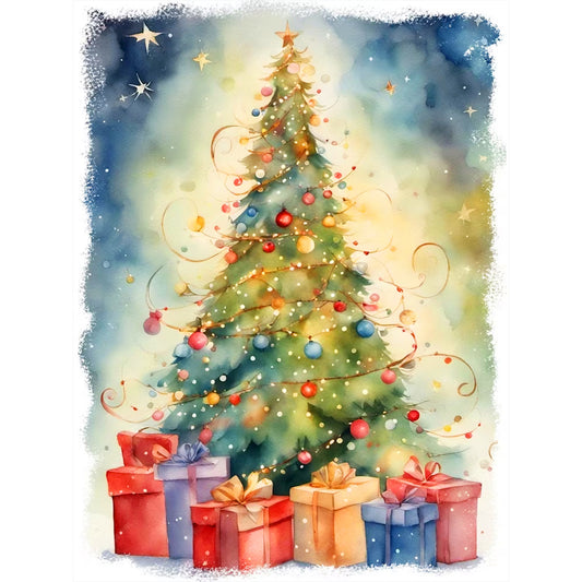 Christmas Tree - Full Round Drill Diamond Painting 30*40CM