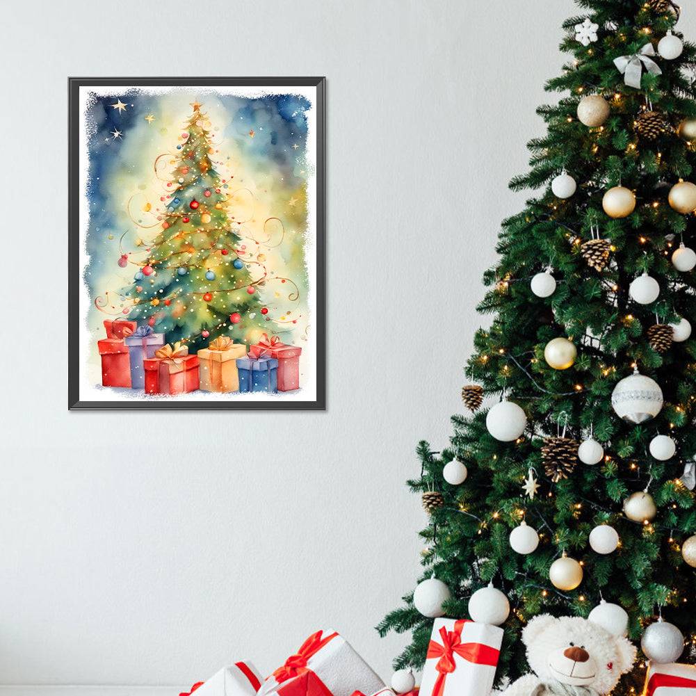 Christmas Tree - Full Round Drill Diamond Painting 30*40CM