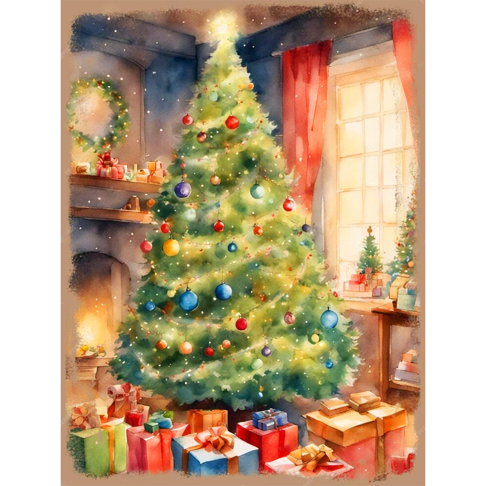 Christmas Tree - Full Round Drill Diamond Painting 30*40CM