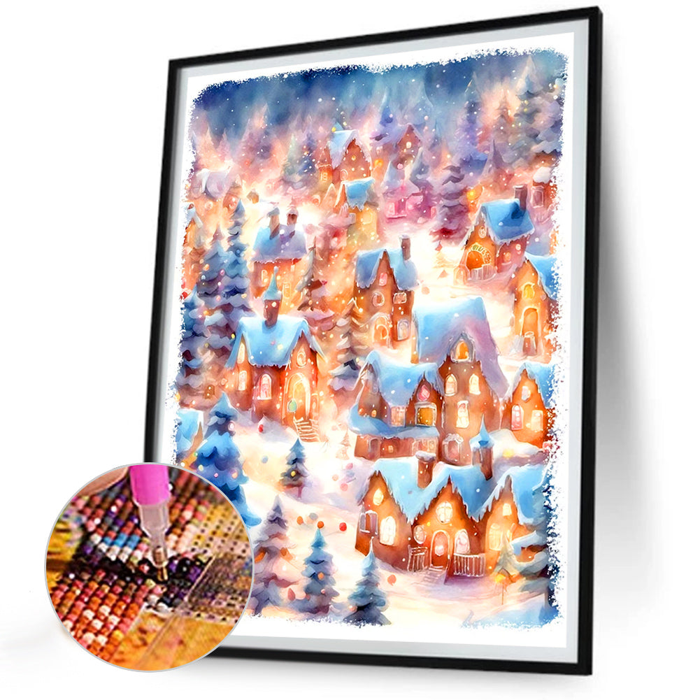 Christmas Town - Full Round Drill Diamond Painting 30*40CM