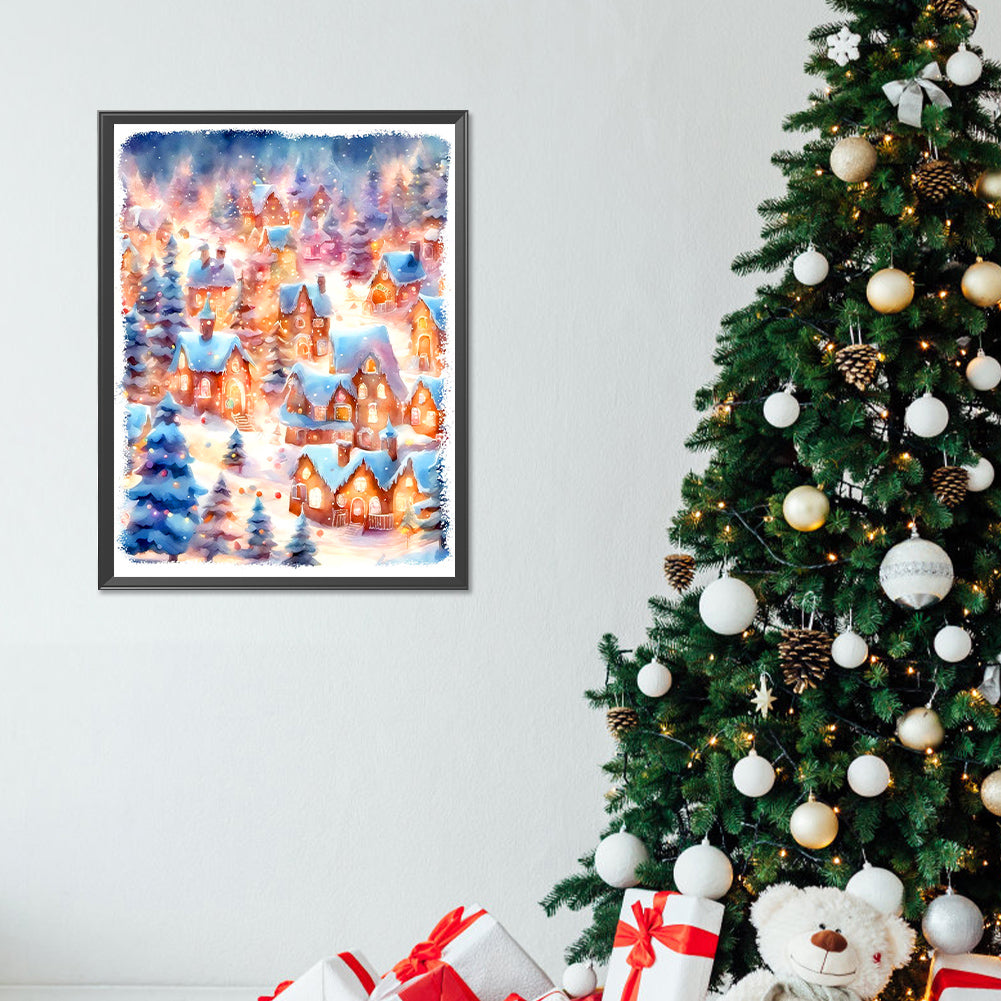 Christmas Town - Full Round Drill Diamond Painting 30*40CM