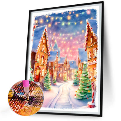 Christmas Town - Full Round Drill Diamond Painting 30*40CM