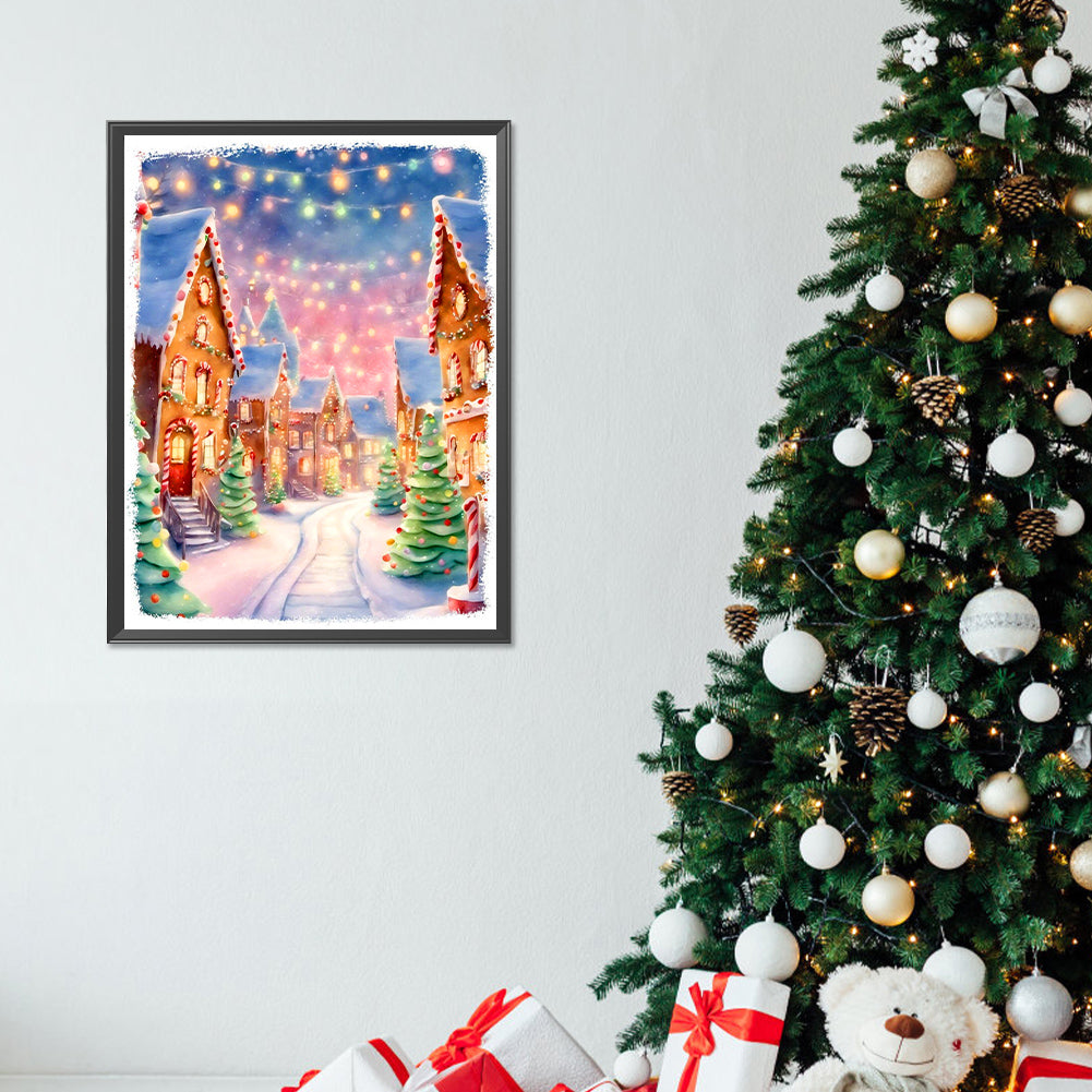 Christmas Town - Full Round Drill Diamond Painting 30*40CM