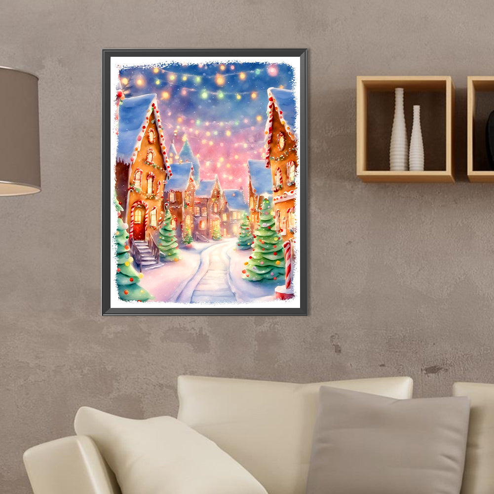 Christmas Town - Full Round Drill Diamond Painting 30*40CM