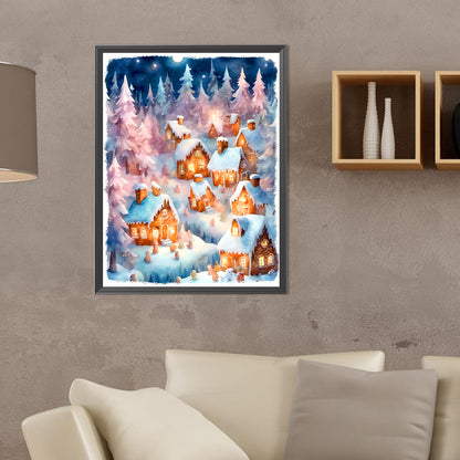 Christmas Town - Full Round Drill Diamond Painting 30*40CM