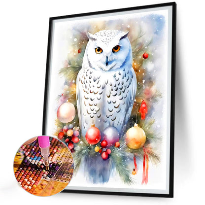 Owl - Full Round Drill Diamond Painting 30*40CM