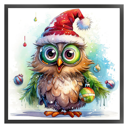 Christmas Owl - 18CT Stamped Cross Stitch 20*20CM