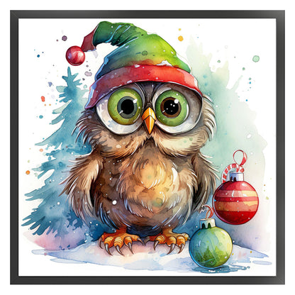 Christmas Owl - 18CT Stamped Cross Stitch 20*20CM