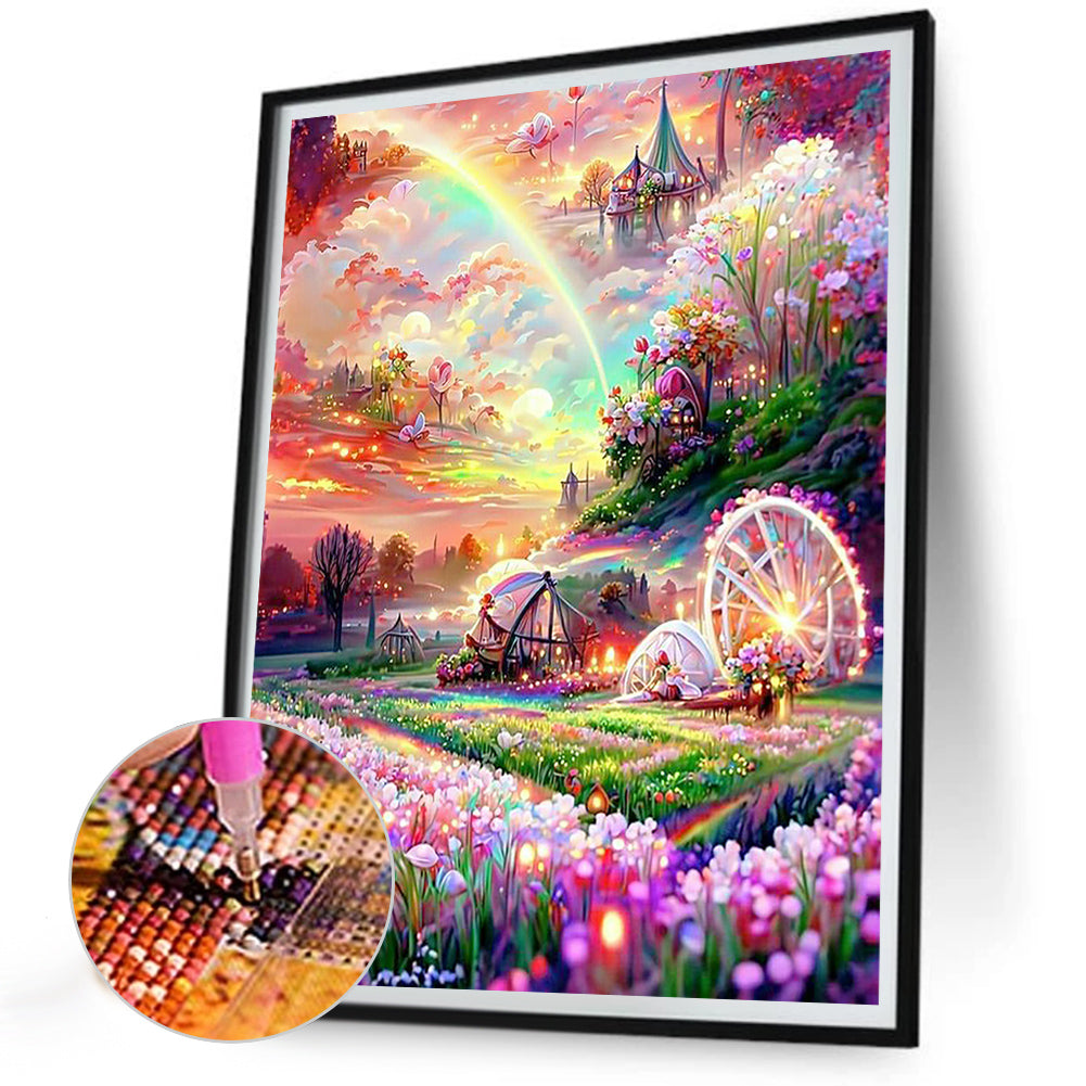 Rainbow Manor - Full Round Drill Diamond Painting 30*40CM