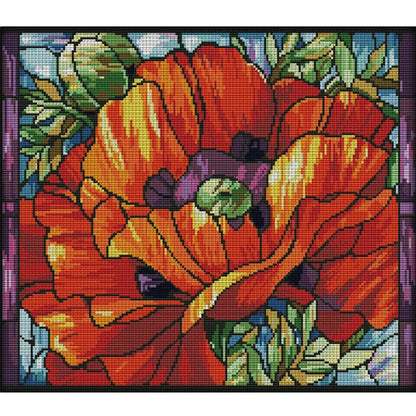 Poppy(6) - 14CT Stamped Cross Stitch 43*38CM