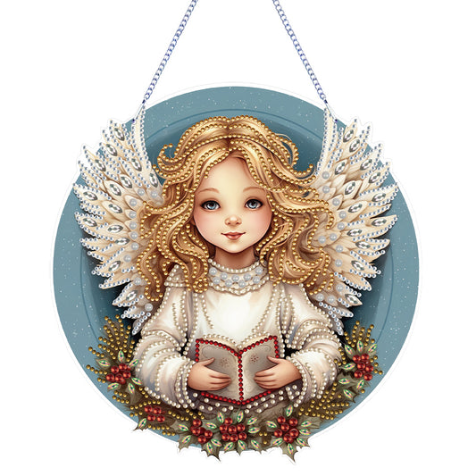 Angel Girl Single-Sided Diamond Painting Hanging Pendant for Home Wall Decor(#1)