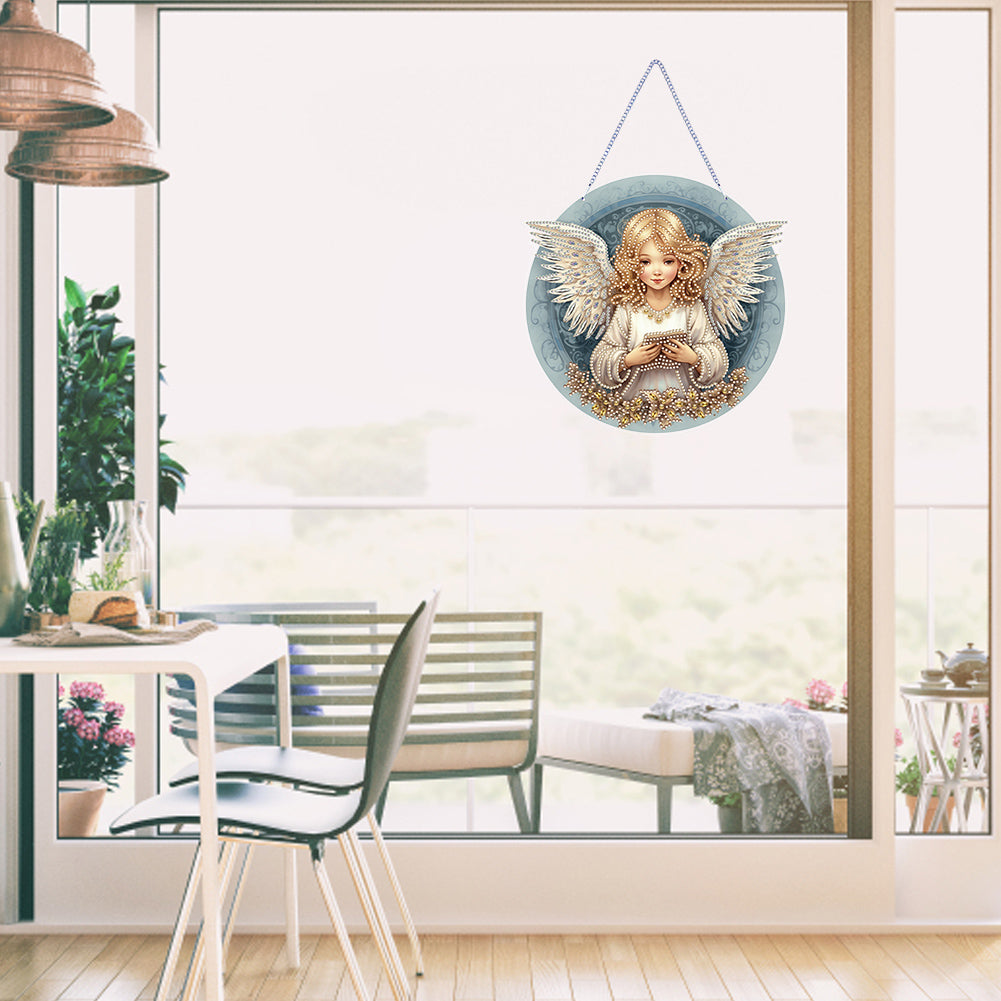 Angel Girl Single-Sided Diamond Painting Hanging Pendant for Home Wall Decor(#3)