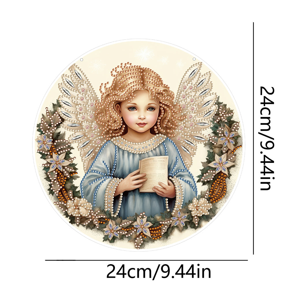 Angel Girl Single-Sided Diamond Painting Hanging Pendant for Home Wall Decor(#5)