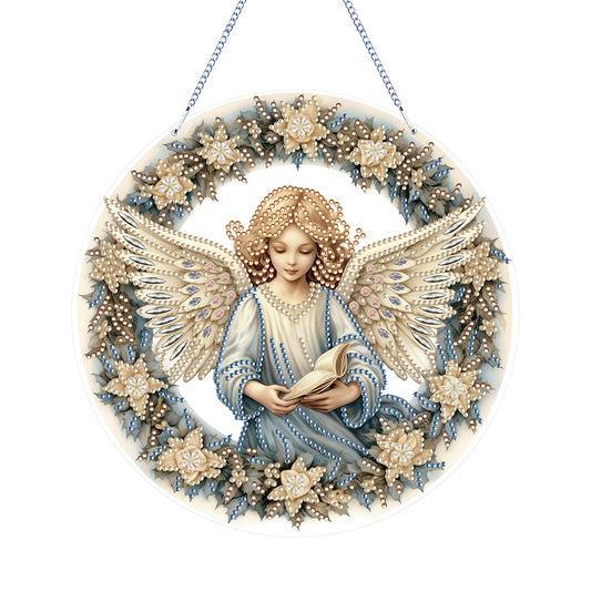 Angel Girl Single-Sided Diamond Painting Hanging Pendant for Home Wall Decor(#6)